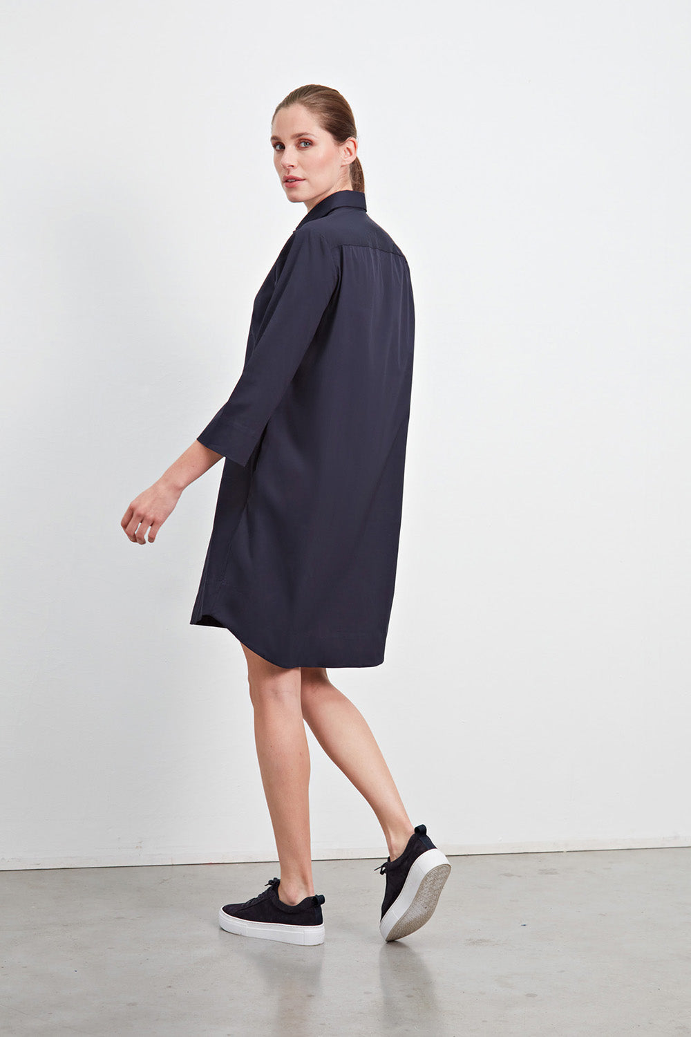 Navy stretchkleid