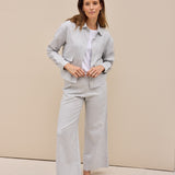 Sage Flanellhose Grau