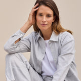 Sage Flanellhose Grau