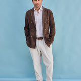 Classic Fit Streifen Braun Melange