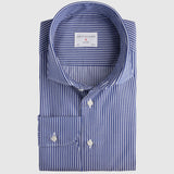 Classic Fit Dunkelblau Streifen Easy Iron