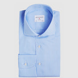 Classic Fit Hellblau Streifen Easy Iron