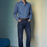 Classic Fit Jeanshemd Blau