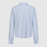 Samantha 4-Way Jerseystretchbluse Print Blau