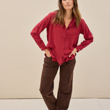 Lamina Seidenbluse Rot