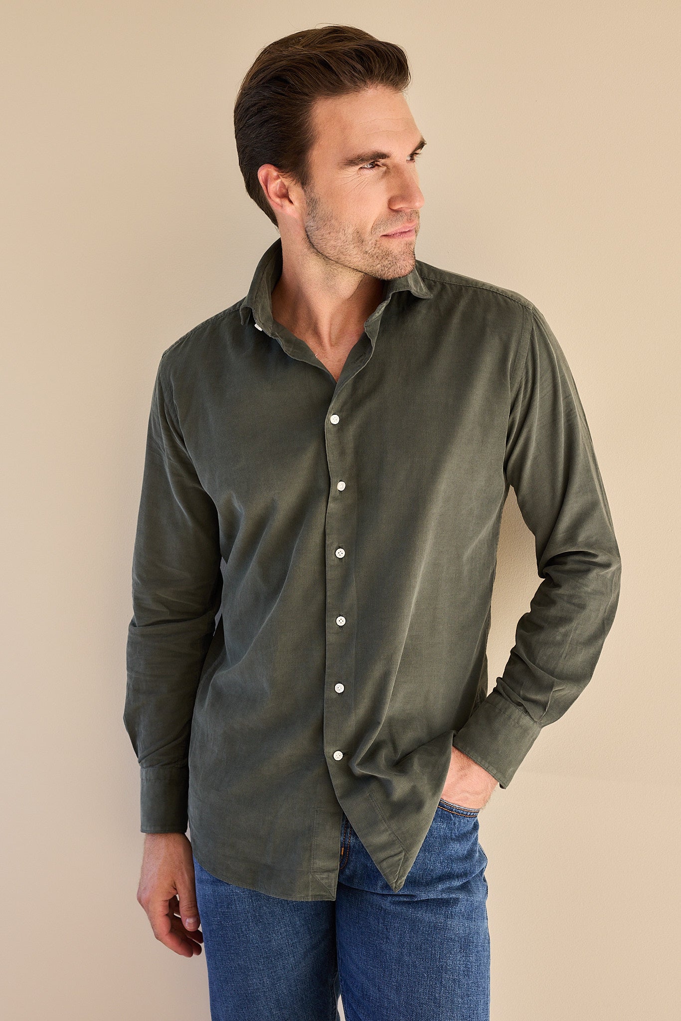 Classic Fit Kord Khaki – Artigiano by Asoni