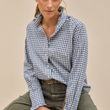 Ronja Flanellbluse Check Navy