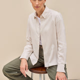 Malu Flanellbluse Creme
