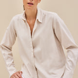Malu Flanellbluse Creme