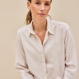 Malu Flanellbluse Creme
