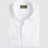 Classic Fit Gewaschen Popeline Weiss