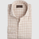 Classic Fit Flanellhemd Check Beige