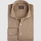 Classic Fit Herringbone Beige