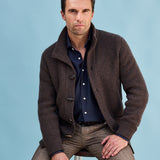 Classic Fit Herringbone Navy