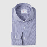 Slim Fit Stretch Feiner Streifen Navy