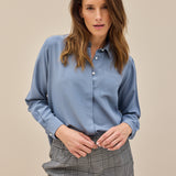 Lamina Seidenbluse Blau
