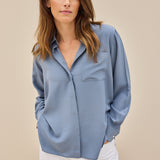 Lamina Seidenbluse Blau