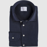 Classic Fit Piqué Dunkelblau