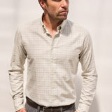 Classic Fit Flanellhemd Check Off White