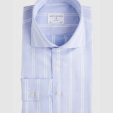 Classic Fit Streifen mit Struktur Blau