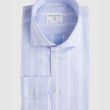Classic Fit Hellblau Struktur Gestreift
