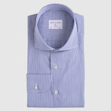 Classic Fit feines Gitterkaro Navy