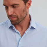 Classic Fit Piqué Hellblau