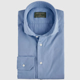 Classic Fit Gewaschen Popeline Blau