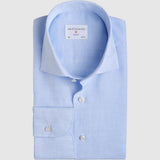Classic Fit Misto Lino Blau