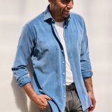 Classic Fit Oxford Navy Gewaschen