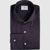 Slim Fit Navy Satin Stretch