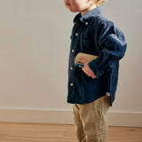 Boys Shirt Leinen Navy