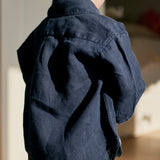 Boys Shirt Leinen Navy
