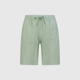 Sage Leinenshorts Grün