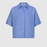 Soleil Leinenbluse Blau