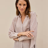 Lamina Seidenbluse Print Panna