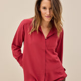 Lamina Seidenbluse Rot