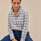 Ronja Flanellbluse Check Blue