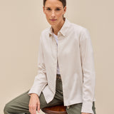 Malu Flanellbluse Creme
