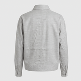 Solin Cropped Flanell Overshirt Grau
