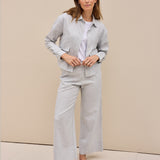 Sage Flanellhose Grau