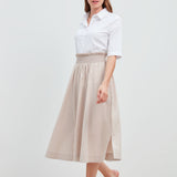 Rock Streifen Beige
