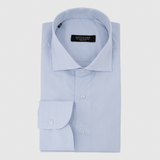 Classic Fit Mini Check Hellblau