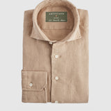 Classic Fit Leinen Beige
