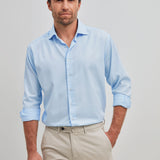 Classic Fit Hellblau Twill Gewaschen