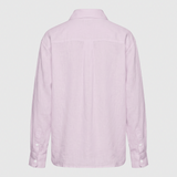 Boyfriend Bluse Lila Leinen