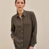 Baila Seidenbluse Taupe