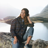 SABABA Flanellkaro Navy