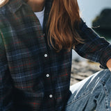 SABABA Flanellkaro Navy
