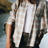 SABABA Flanellkaro Beige